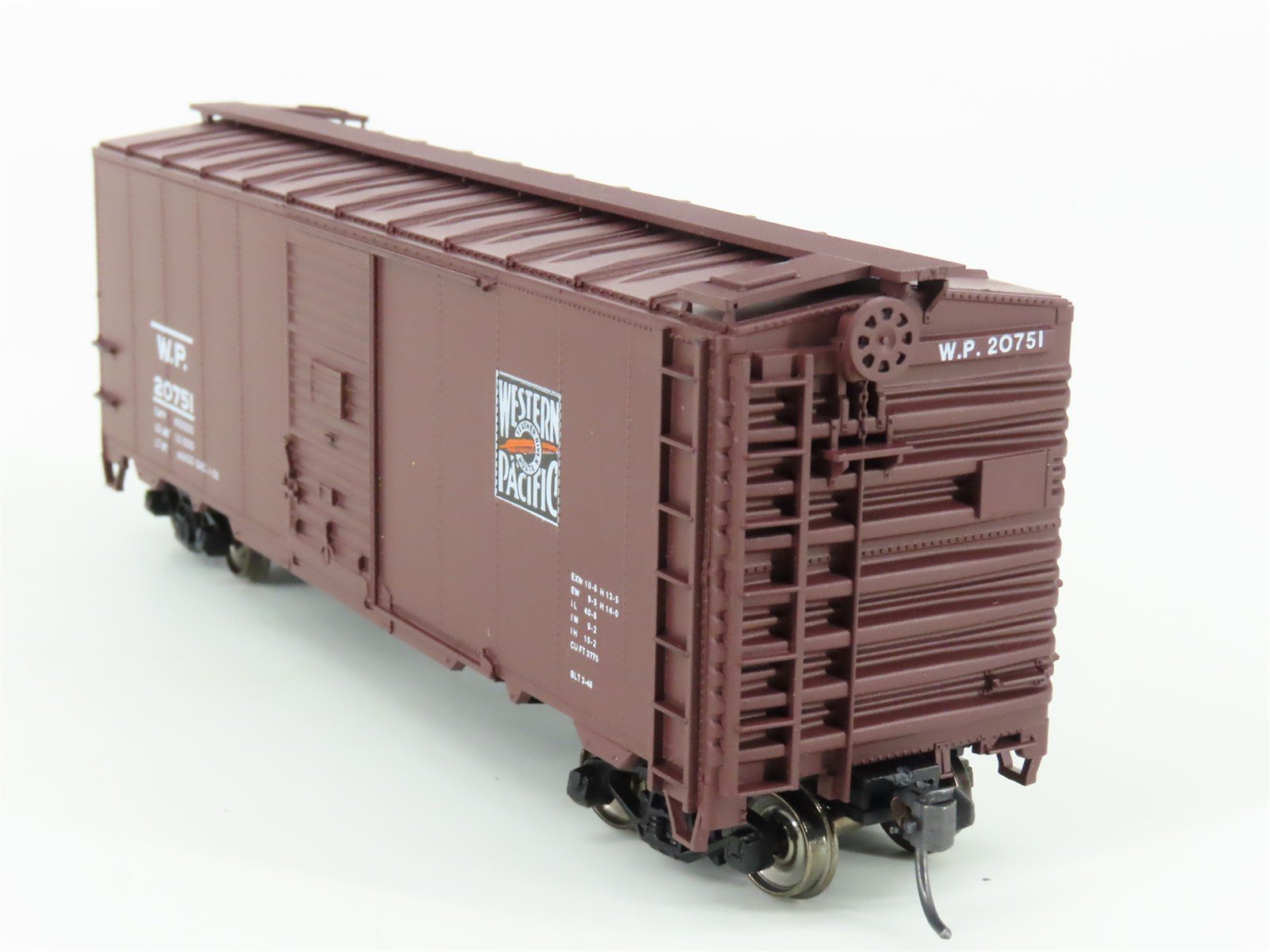 HO Scale Accurail 3224 WP Western Pacific 40' AAR Steel Box Car #20751 -Upgraded