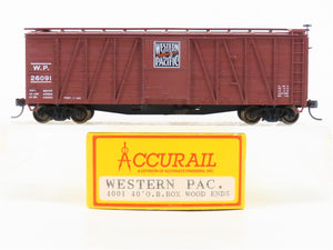 HO Scale Accurail 4001 WP Western Pacific 40' OB Wood Box Car #26091 - Upgraded