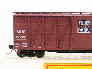 HO Scale Accurail 4001 WP Western Pacific 40' OB Wood Box Car #26091 - Upgraded