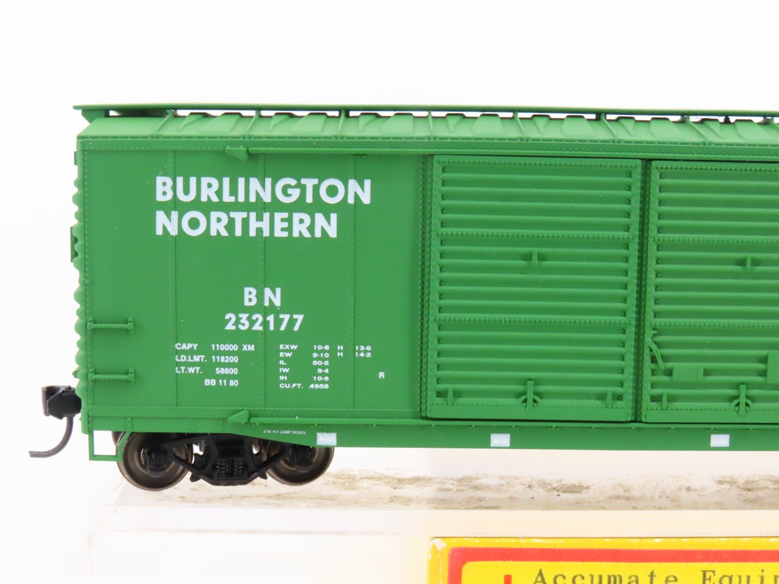 HO Accurail 5203 BN Burlington Northern 50' Double Door Box Car #232177 Upgraded