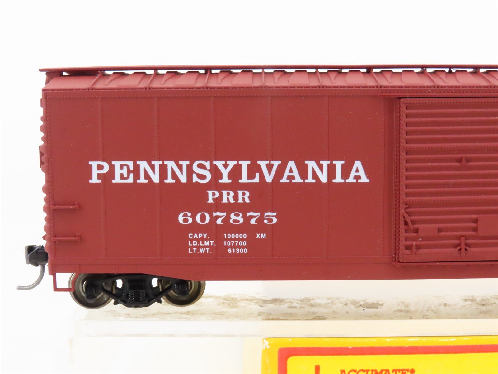 HO Accurail 5006 PRR Pennsylvania 50' AAR Single Door Box Car #607875 - Upgraded