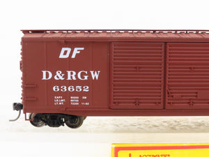 HO Scale Accurail 5205 D&RGW Rio Grande 50' Double Door Box Car #63652 -Upgraded