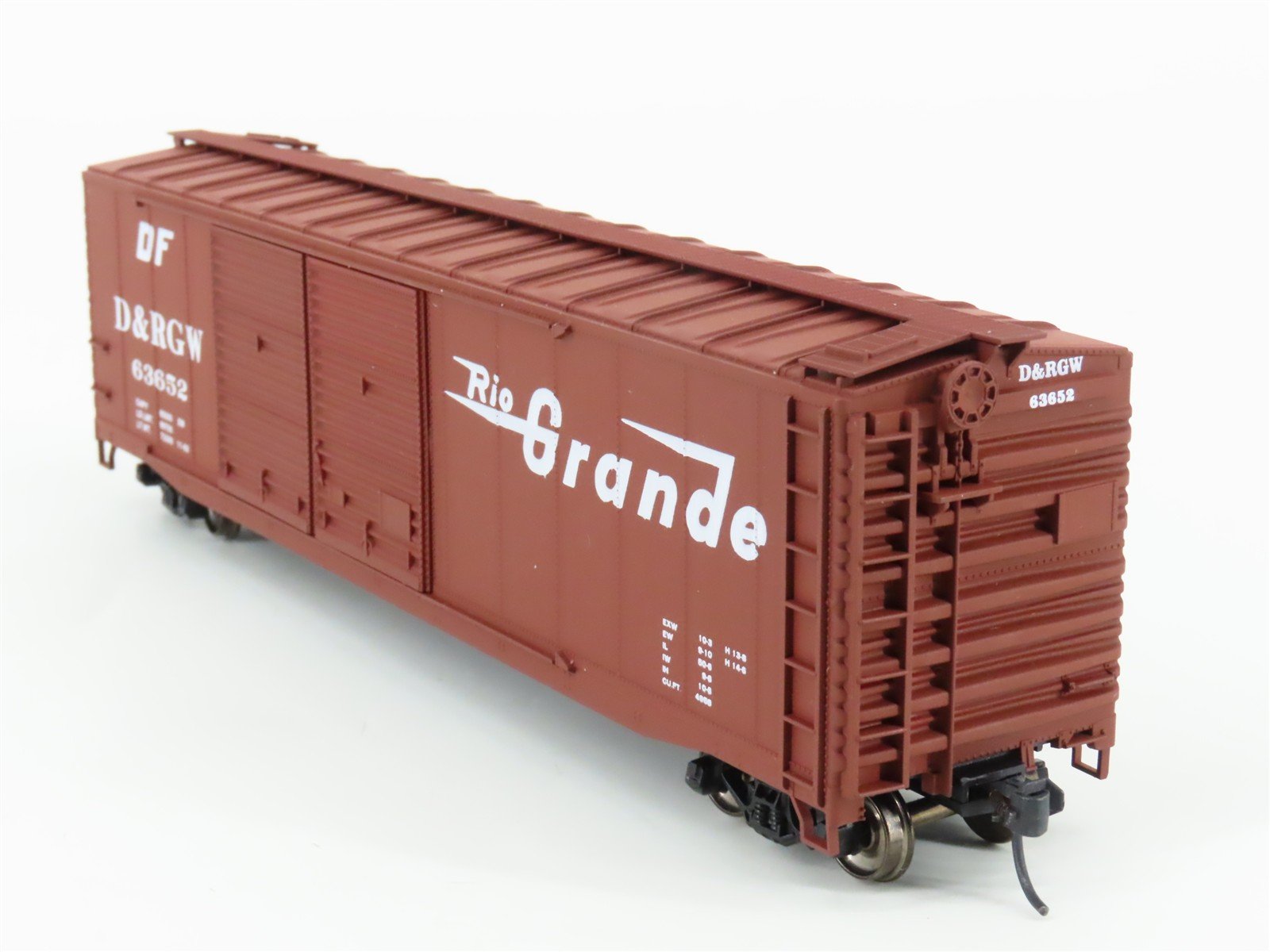 HO Scale Accurail 5205 D&RGW Rio Grande 50' Double Door Box Car #63652 -Upgraded