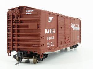 HO Scale Accurail 5205 D&RGW Rio Grande 50' Double Door Box Car #63652 -Upgraded