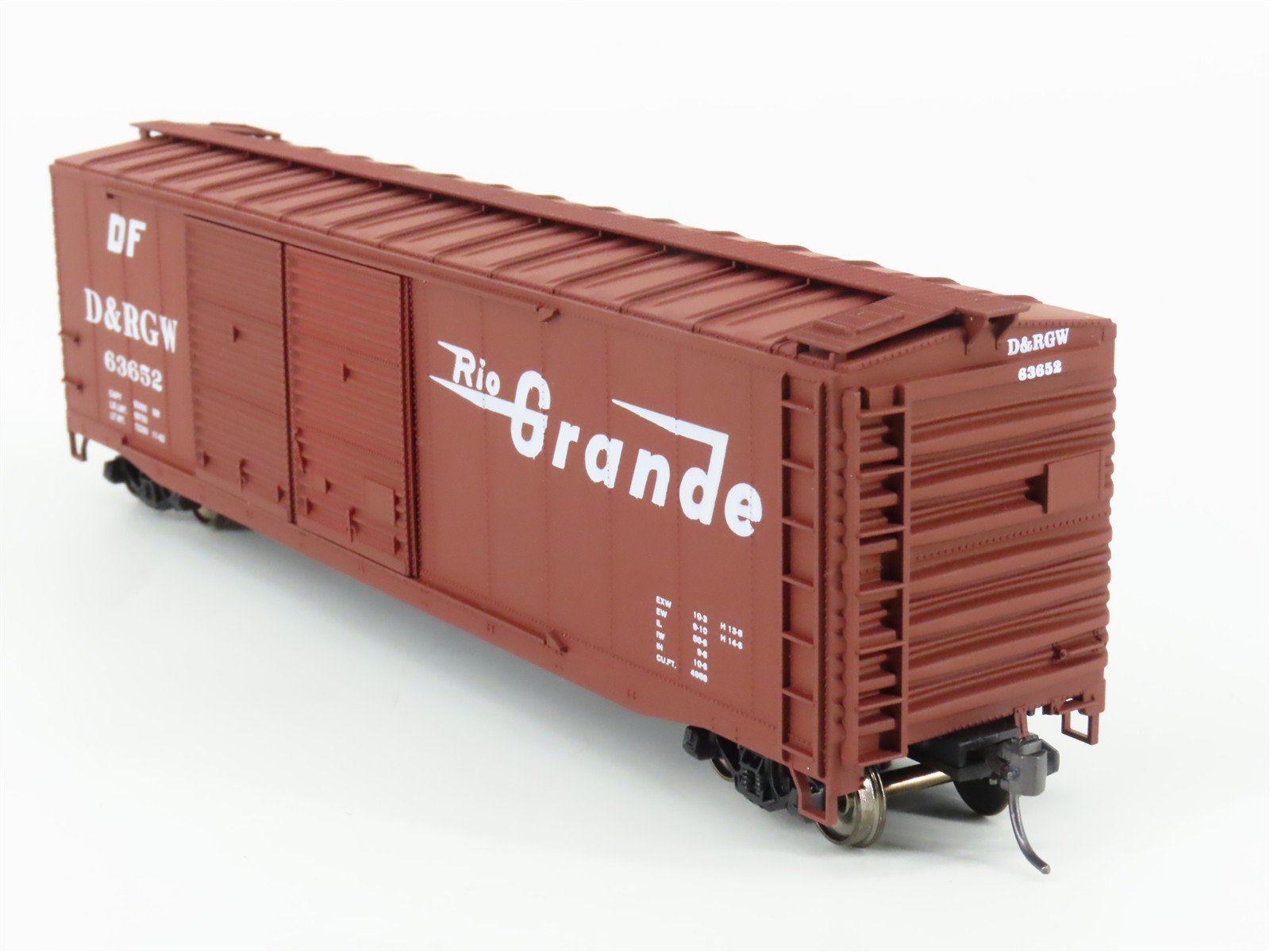 HO Scale Accurail 5205 D&RGW Rio Grande 50' Double Door Box Car #63652 -Upgraded