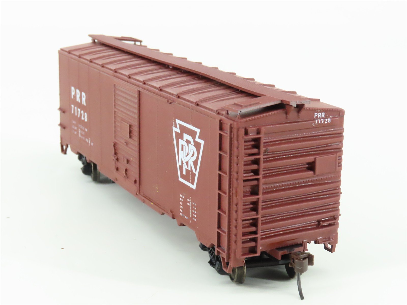 HO Scale Accurail 3200 PRR Pennsylvania 40' AAR Steel Box Car #71728 - Custom