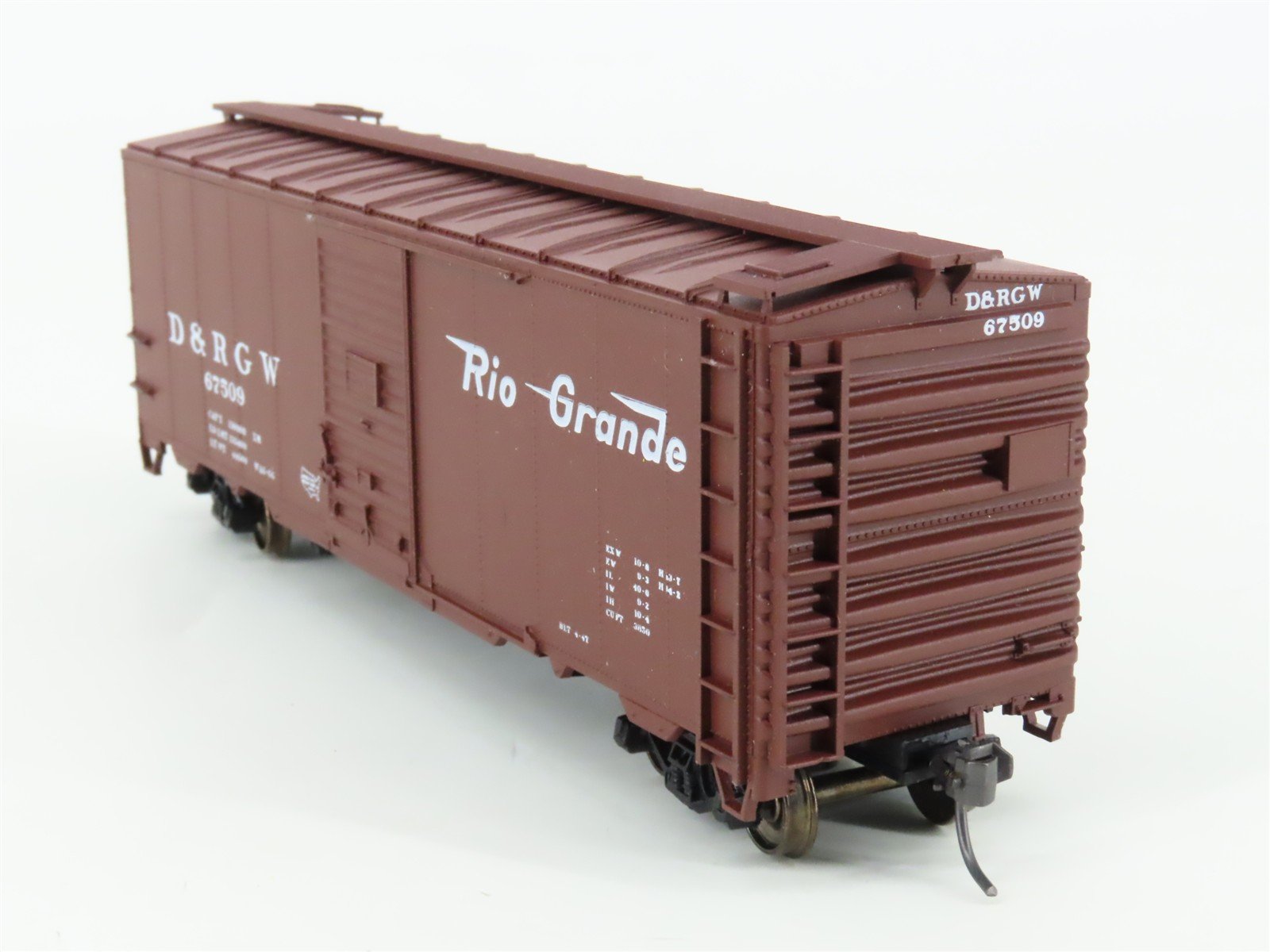 HO Scale Accurail 3207 D&RGW Rio Grande 40' AAR Steel Box Car #67509 - Upgraded