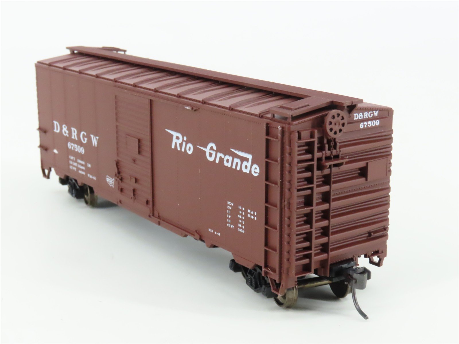 HO Scale Accurail 3207 D&RGW Rio Grande 40' AAR Steel Box Car #67509 - Upgraded