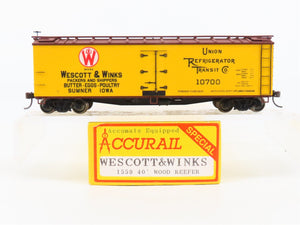 HO Scale Accurail 1559 URTC Westcott & Winks 40' Wood Reefer #10700 - Upgraded