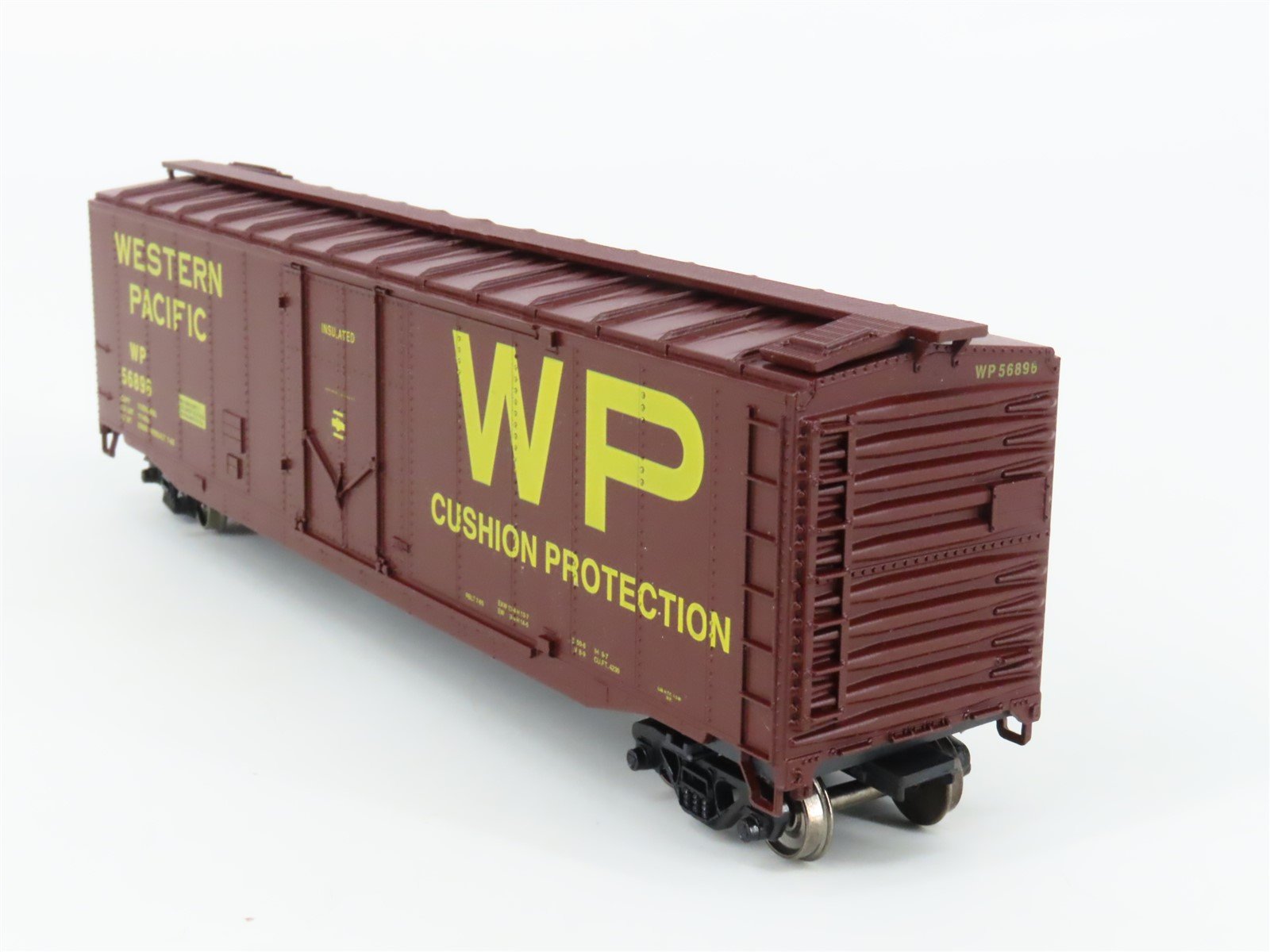 HO Scale Athearn 1323 WP Western Pacific 50' Plug Door Box Car #56896 - Upgraded
