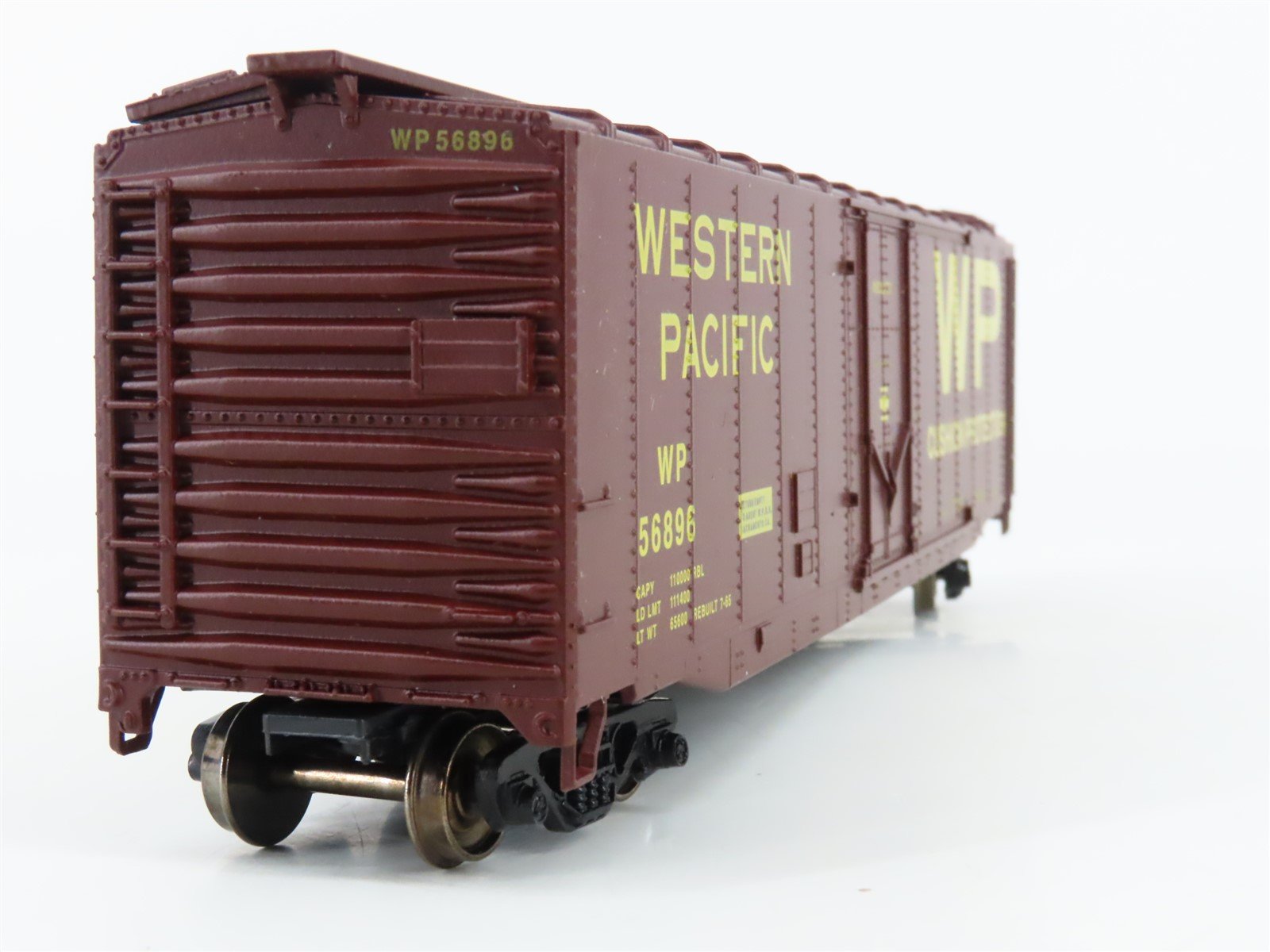 HO Scale Athearn 1323 WP Western Pacific 50' Plug Door Box Car #56896 - Upgraded