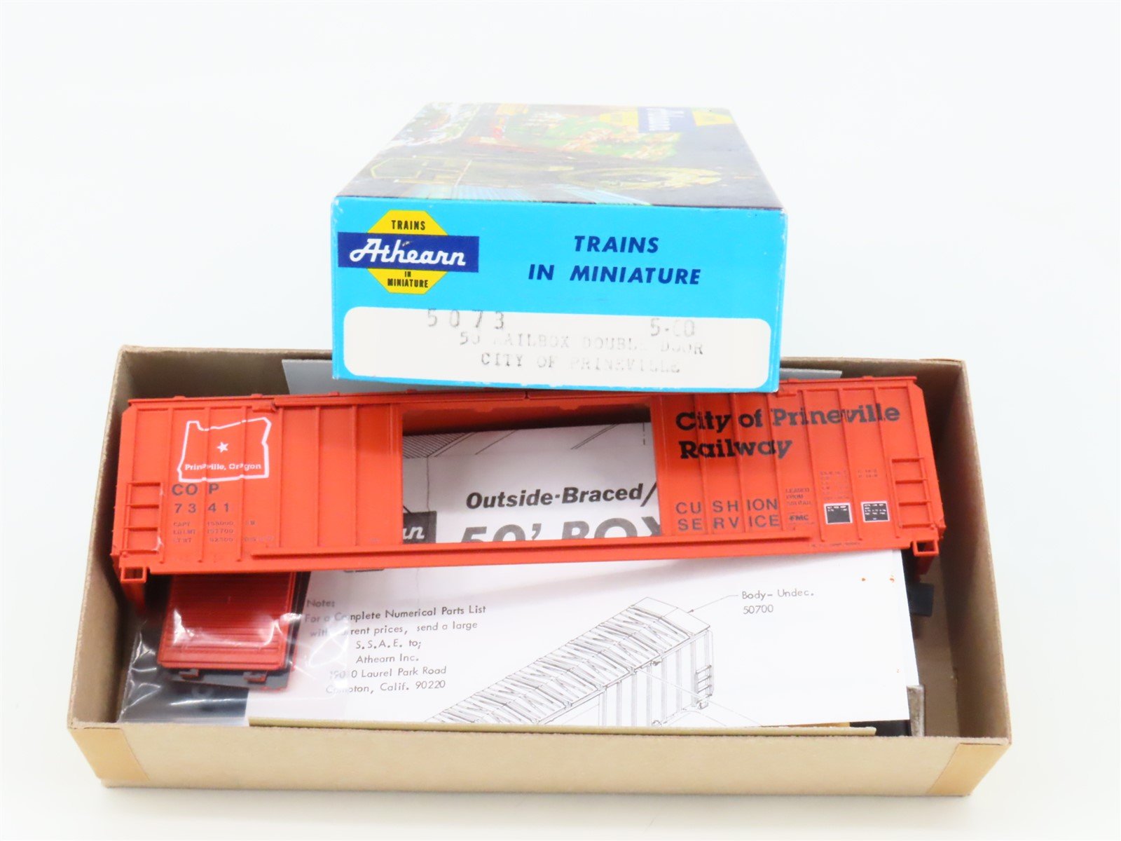 HO Scale Athearn Kit 5073 COP City of Prineville 50' Railbox Box Car #7341