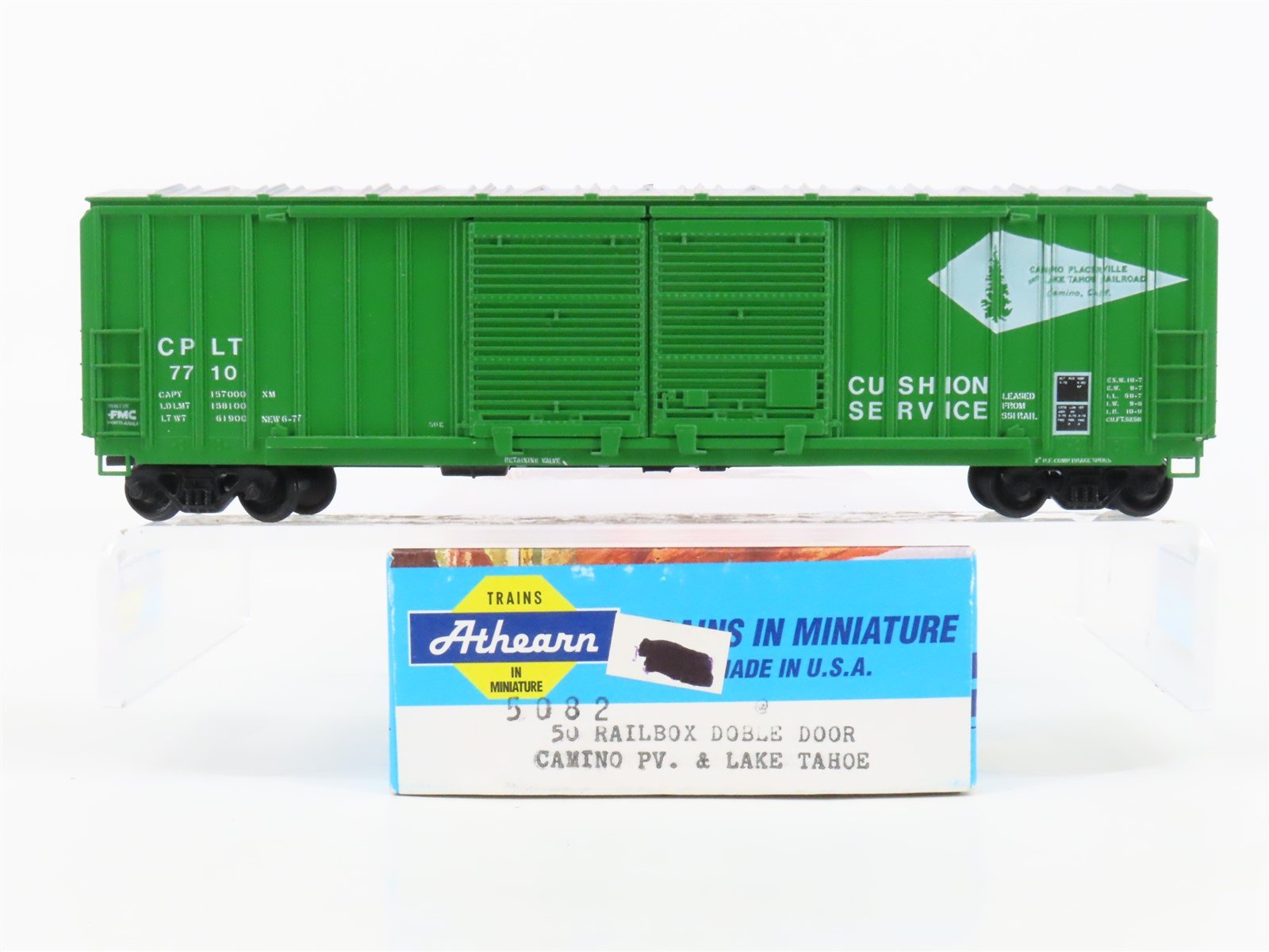 HO Athearn 5082 CPLT Camino Placerville & Lake Tahoe 50' Railbox Box Car #7710