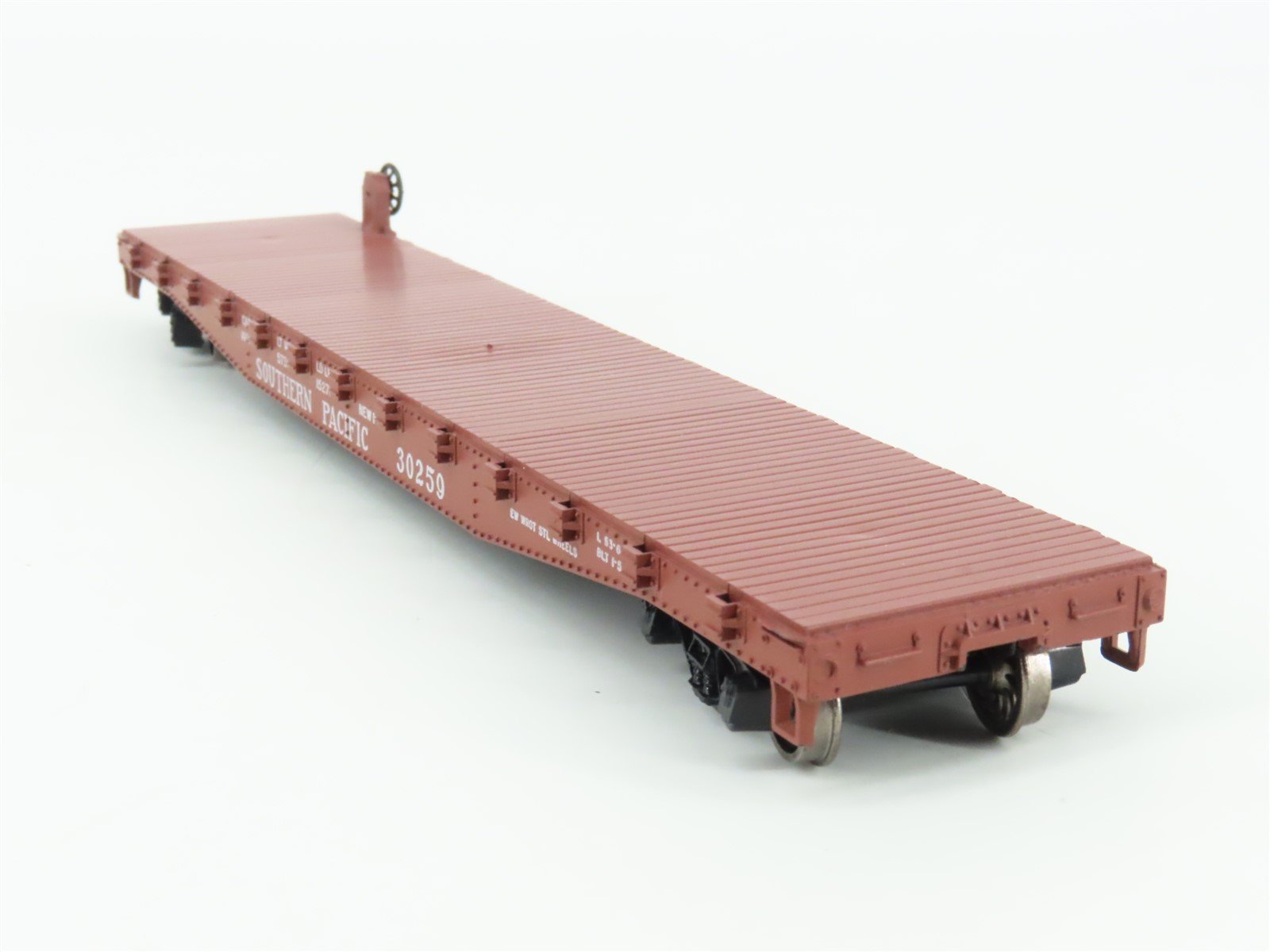 HO Scale Athearn 1398 SP Southern Pacific 50' Flat Car #30259 - Upgraded