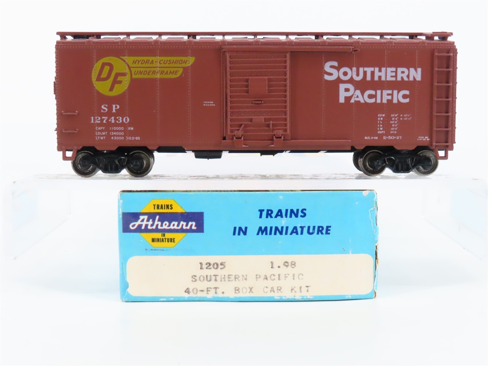HO Scale Athearn 1205 SP Southern Pacific 40' Box Car #127430 - Upgraded