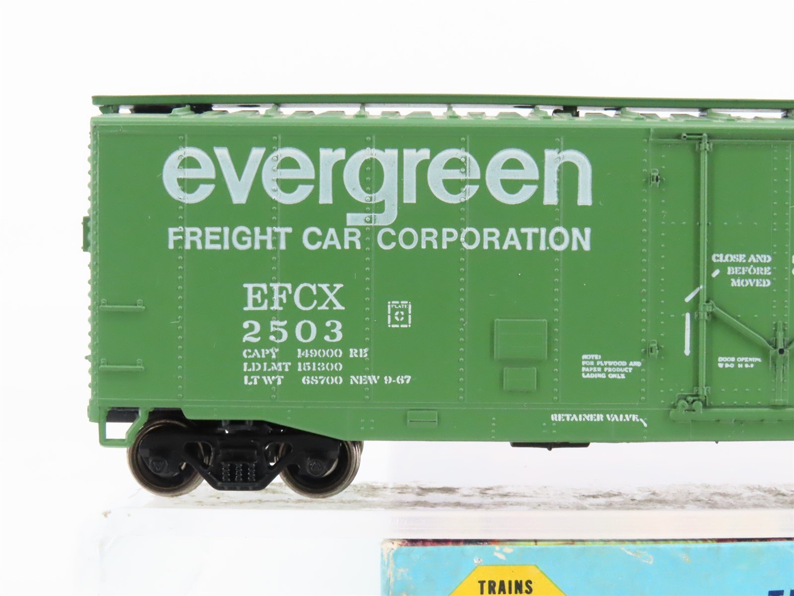 HO Scale Athearn 5272 EFCX Evergreen 50' Plug Door Box Car #2503 - Upgraded