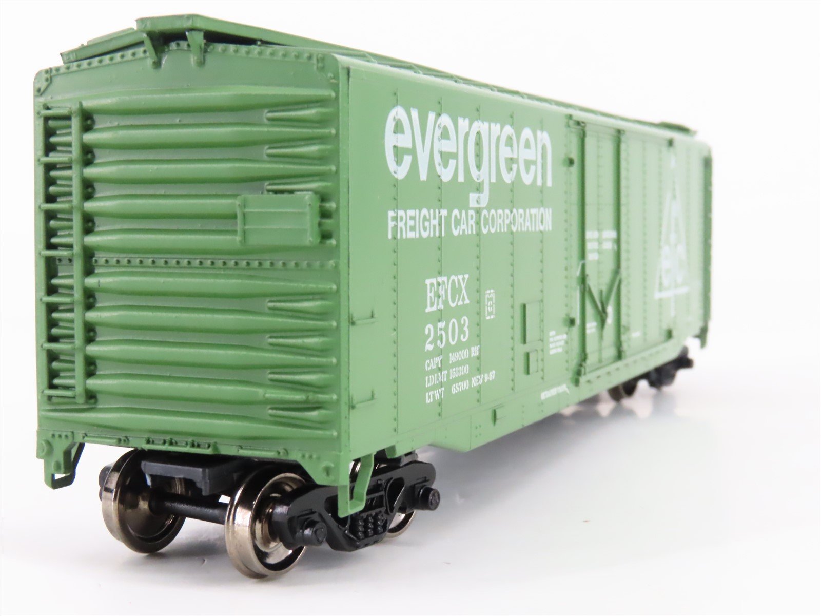 HO Scale Athearn 5272 EFCX Evergreen 50' Plug Door Box Car #2503 - Upgraded