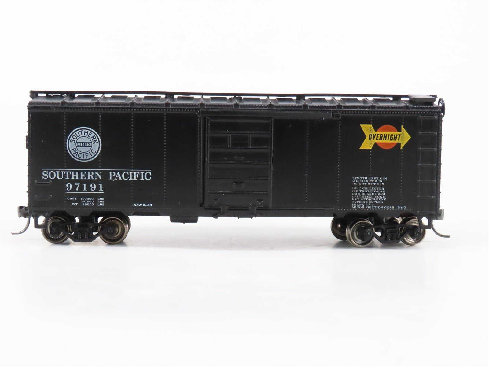 HO Athearn SP Southern Pacific "Overnight" 40' Box Car #97191 - Upgraded