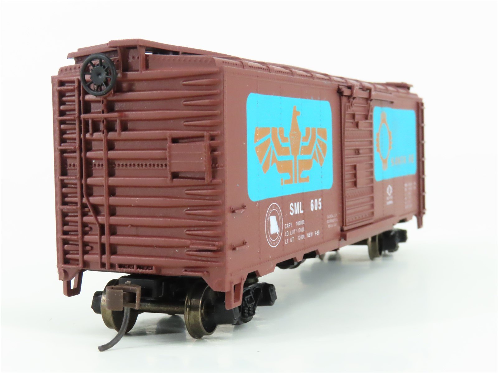 HO Scale Athearn/Show Me SML Santa Fe 40' Single Door Box Car #605 - Upgraded