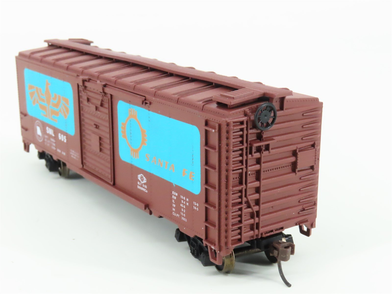 HO Scale Athearn/Show Me SML Santa Fe 40' Single Door Box Car #605 - Upgraded