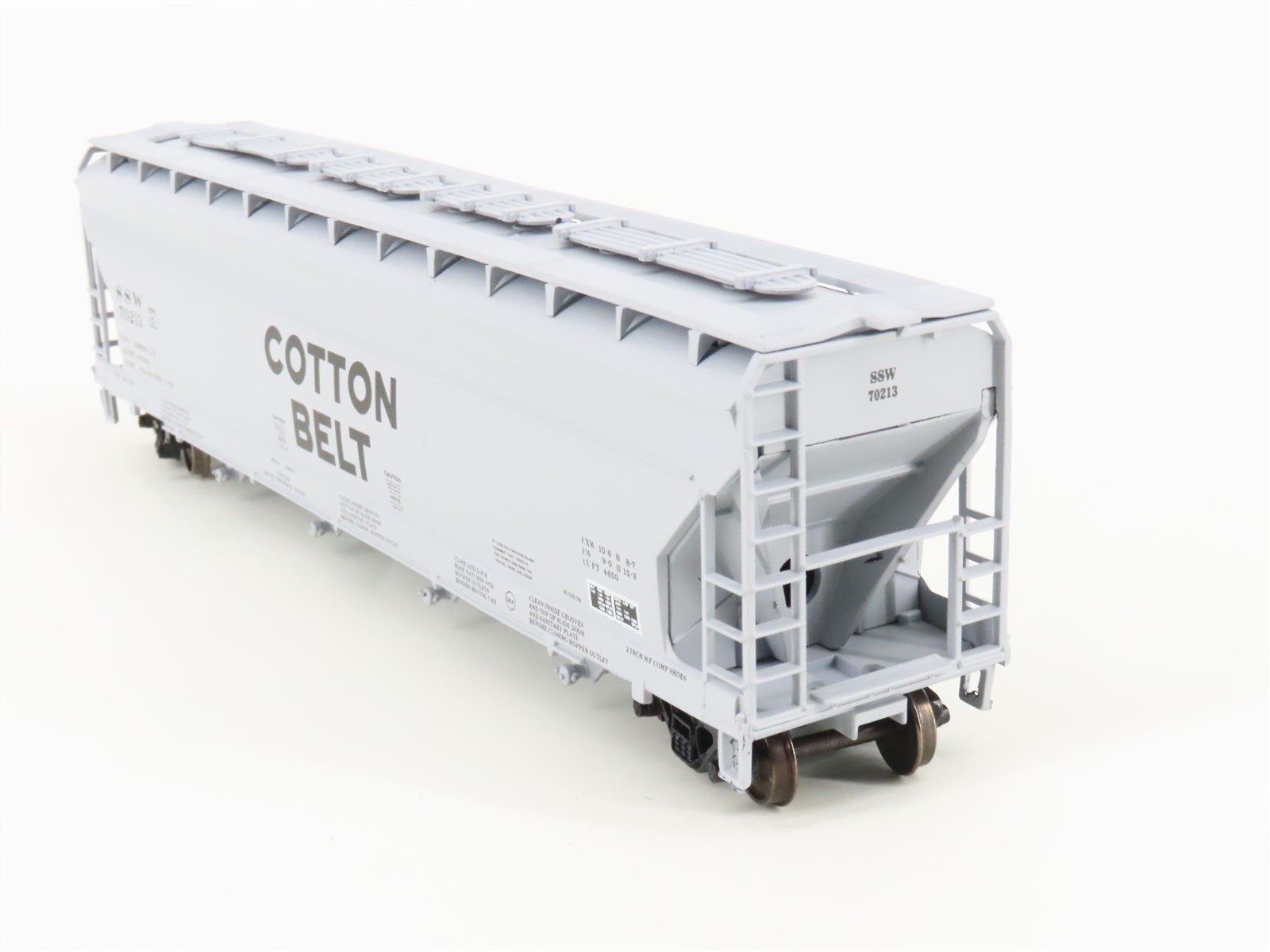 HO Athearn/Rail Runner 245 SSW Cotton Belt 4-Bay Covered Hopper #70213 -Upgraded