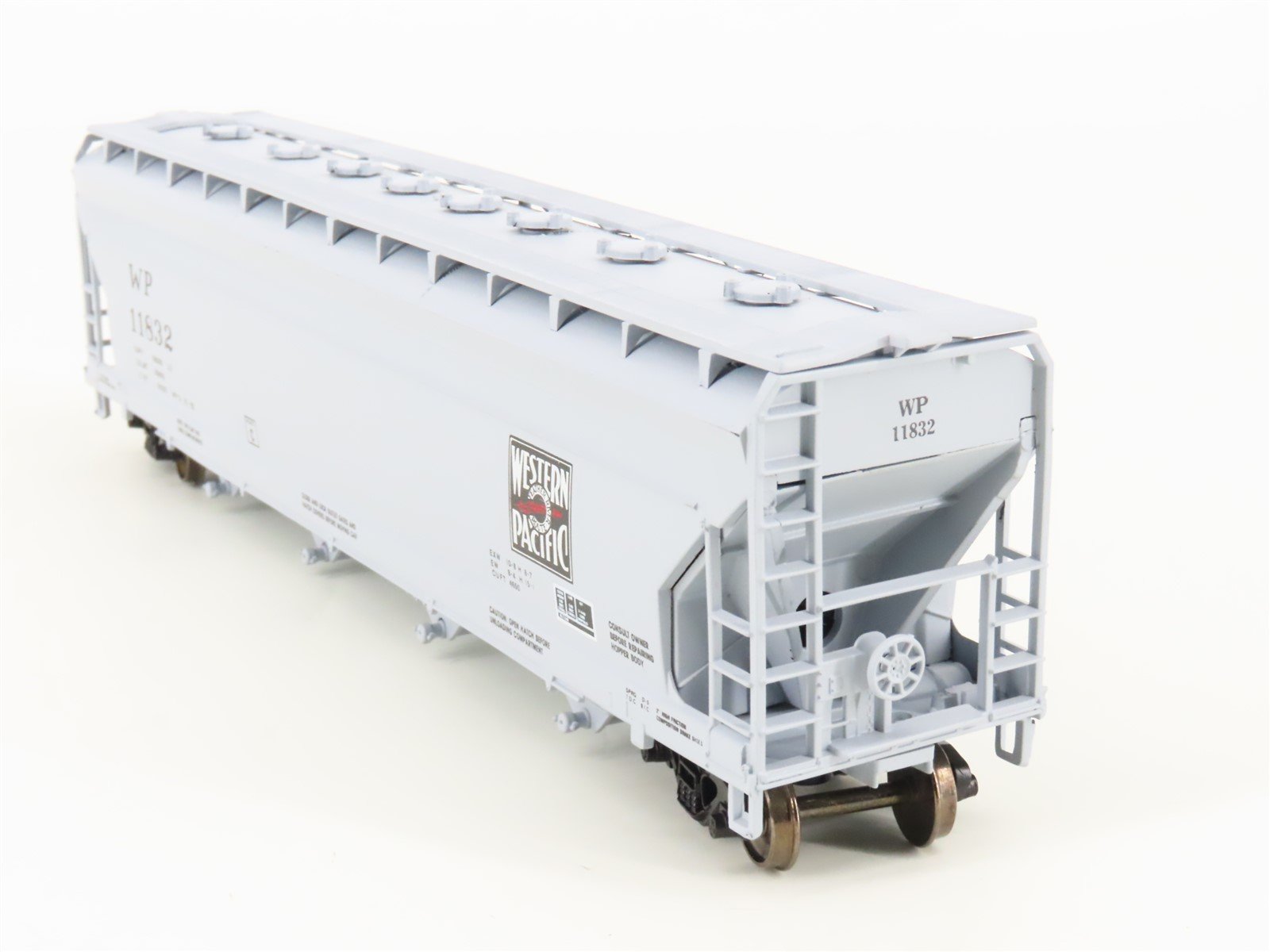 HO Athearn Bev-Bel 1411-2 WP Feather River 4-Bay Covered Hopper #11832 -Upgraded