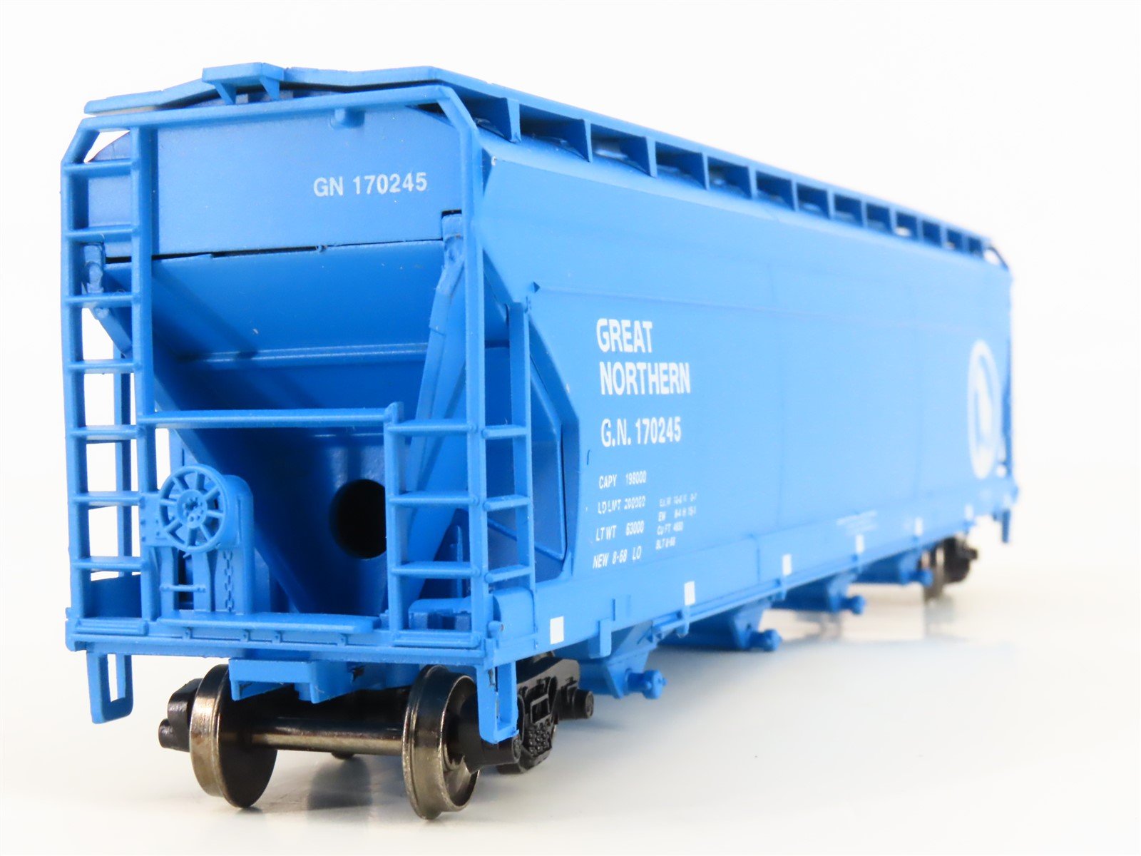 HO Athearn/RailRunner 271-1 GN Big Sky Blue 4-Bay Covered Hopper 170245 Upgraded
