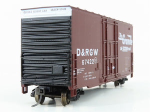 HO Scale Athearn 1964 D&RGW Rio Grande 40' Hi-Cube Box Car #67422 - Upgraded