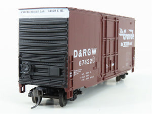 HO Scale Athearn 1964 D&RGW Rio Grande 40' Hi-Cube Box Car #67422 - Upgraded