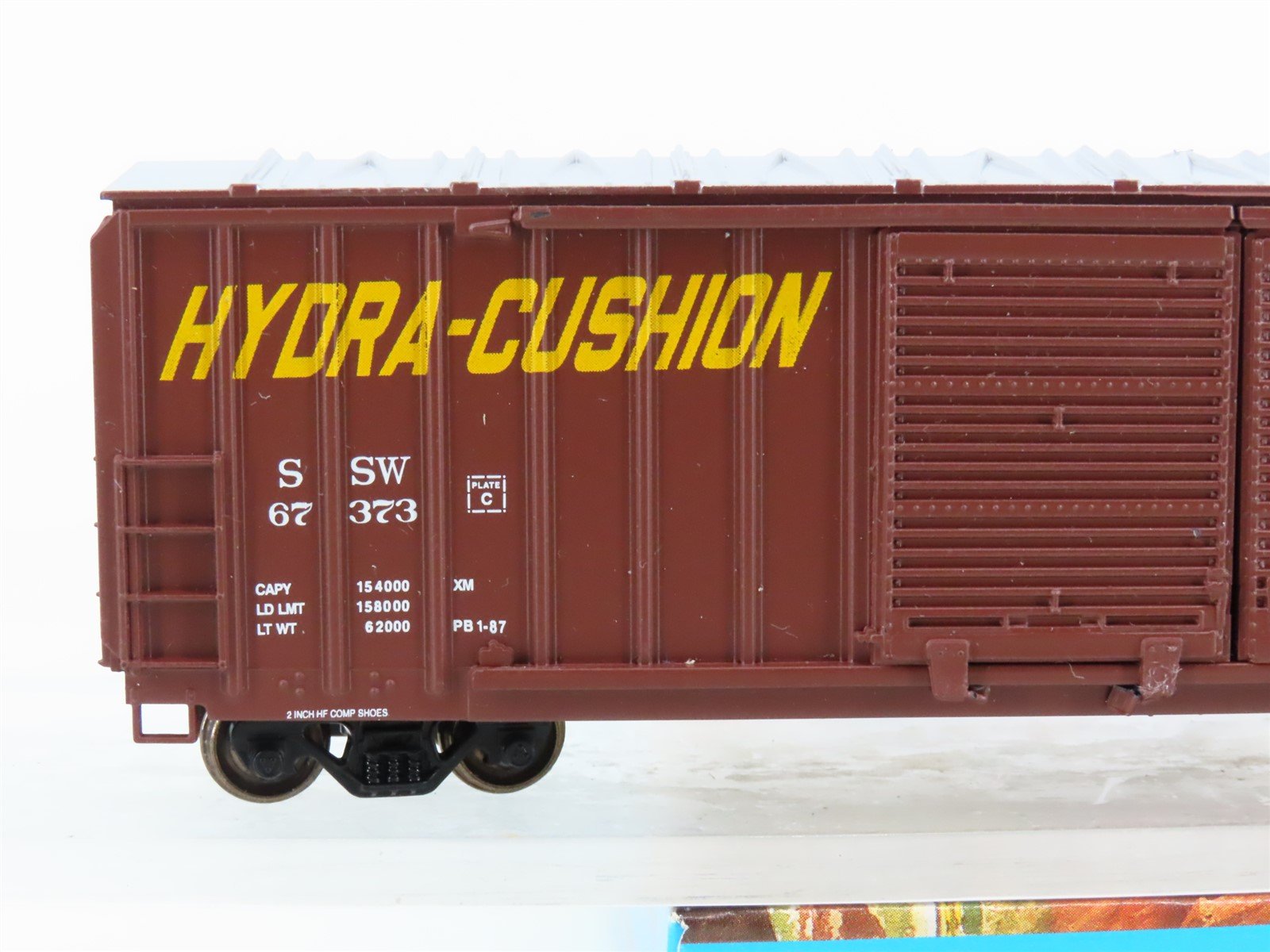HO Scale Athearn 5083 SSW Cotton Belt 50' Double Door Box Car #67373 - Upgraded