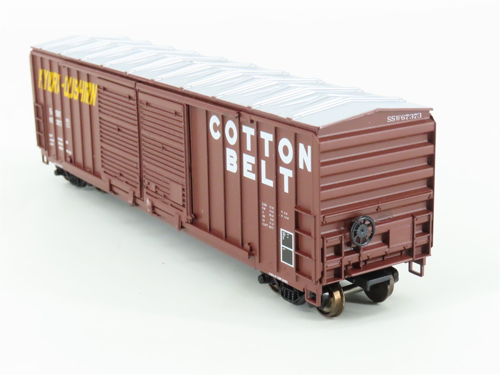 HO Scale Athearn 5083 SSW Cotton Belt 50' Double Door Box Car #67373 - Upgraded