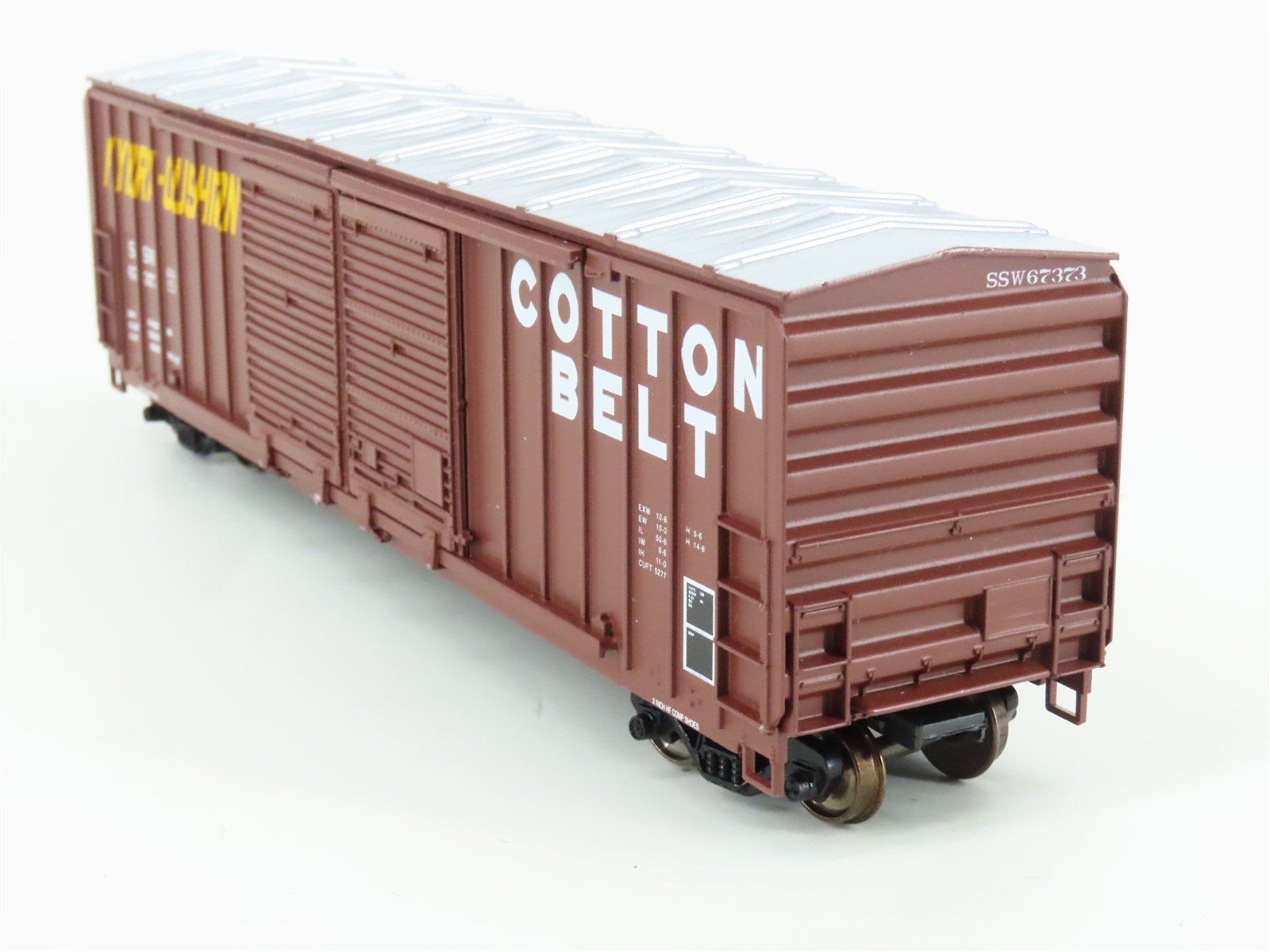 HO Scale Athearn 5083 SSW Cotton Belt 50' Double Door Box Car #67373 - Upgraded
