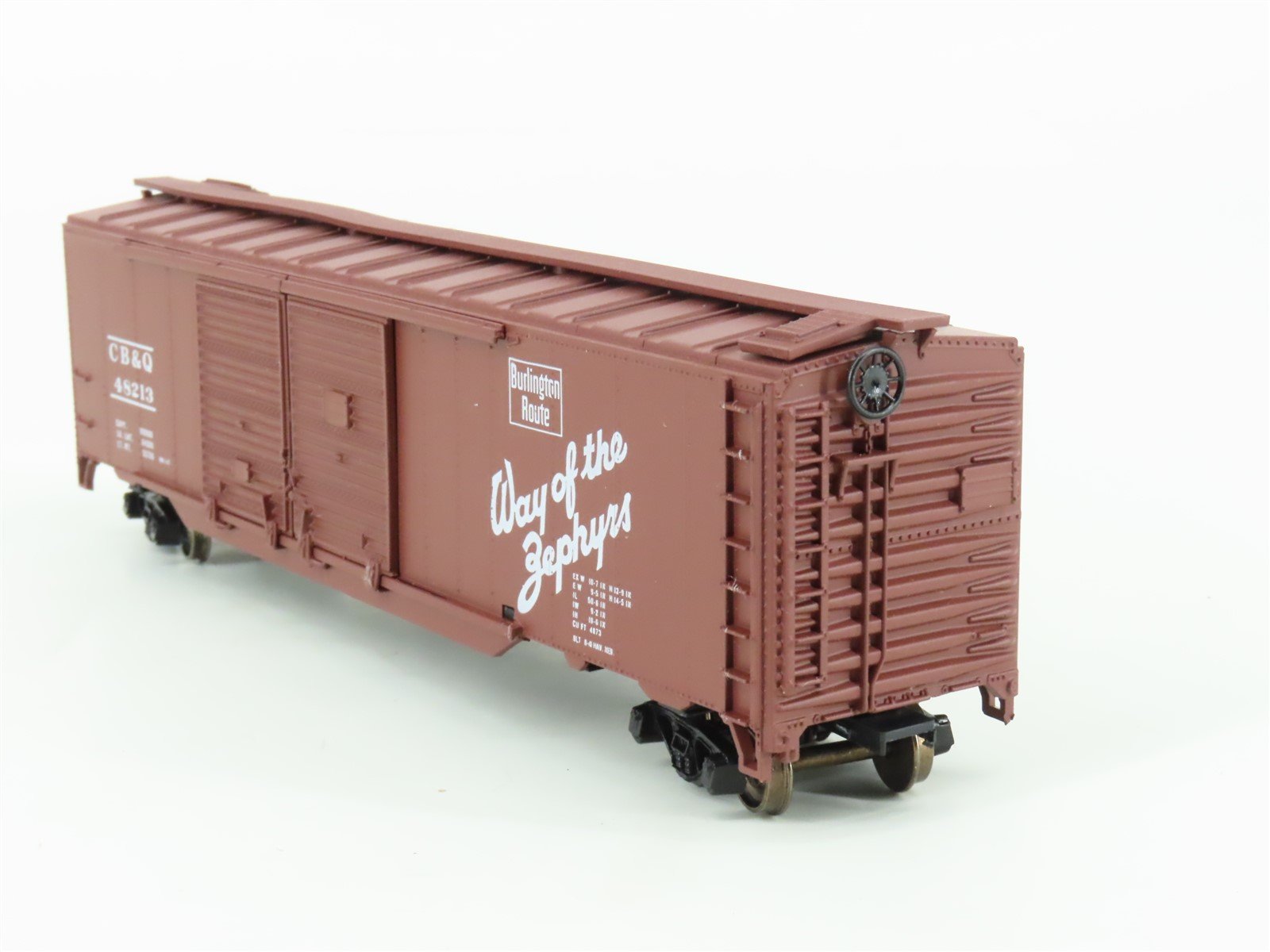 HO Scale Athearn 5040 CB&Q Burlington Route 50' Auto Box Car #48213 - Upgraded