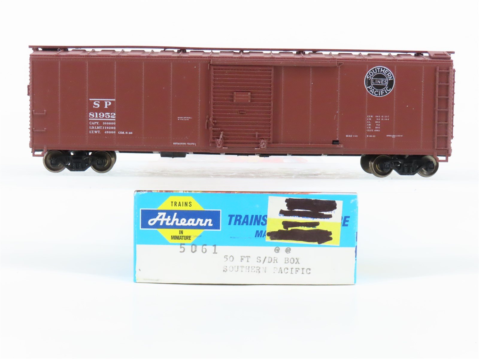 HO Athearn 5061 SP Southern Pacific 50' Single Door Box Car #81952 - Upgraded