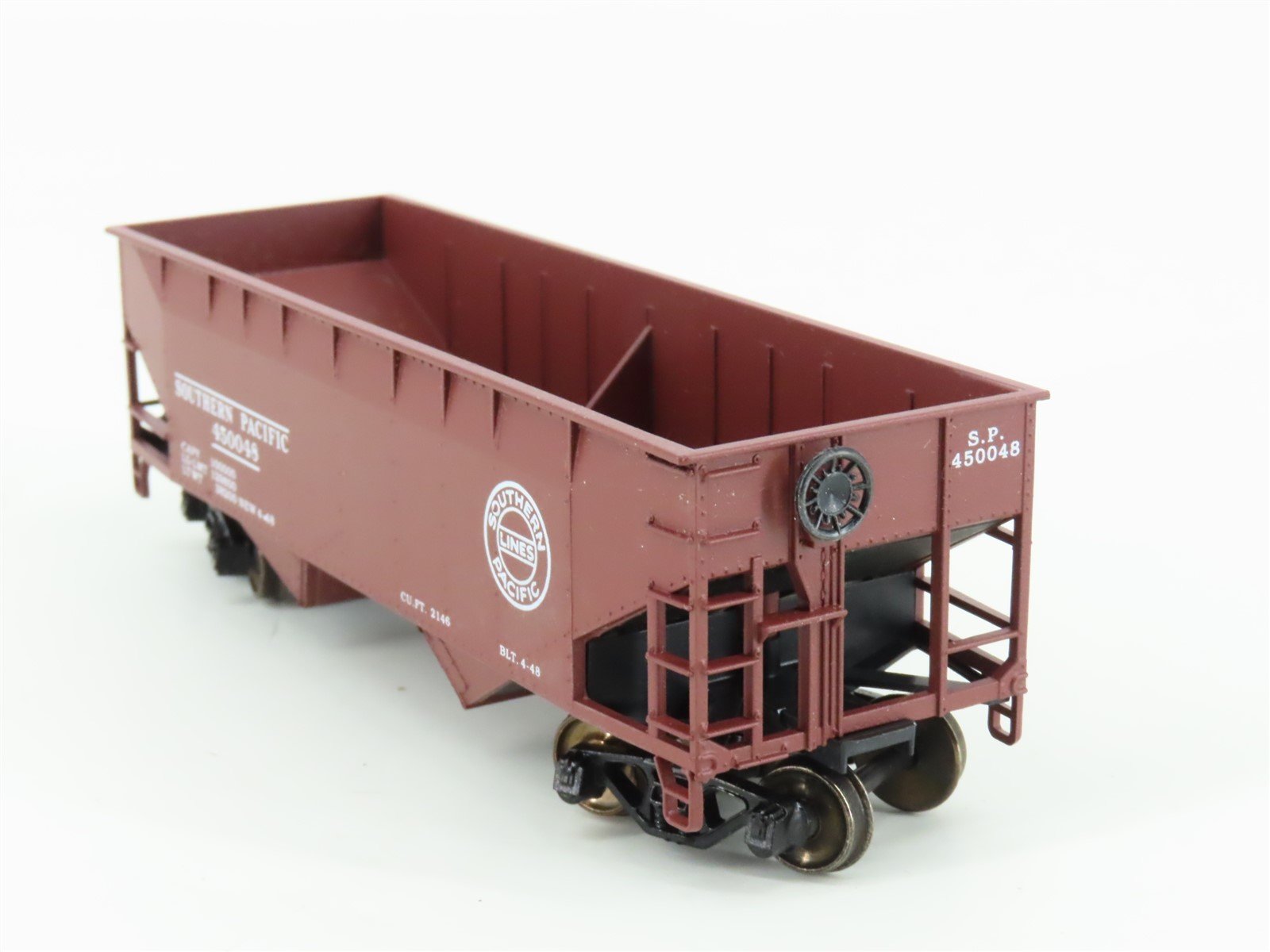 HO Athearn Bev-Bel 960-4 SP Southern Pacific 2-Bay Hopper #450048 - Upgraded