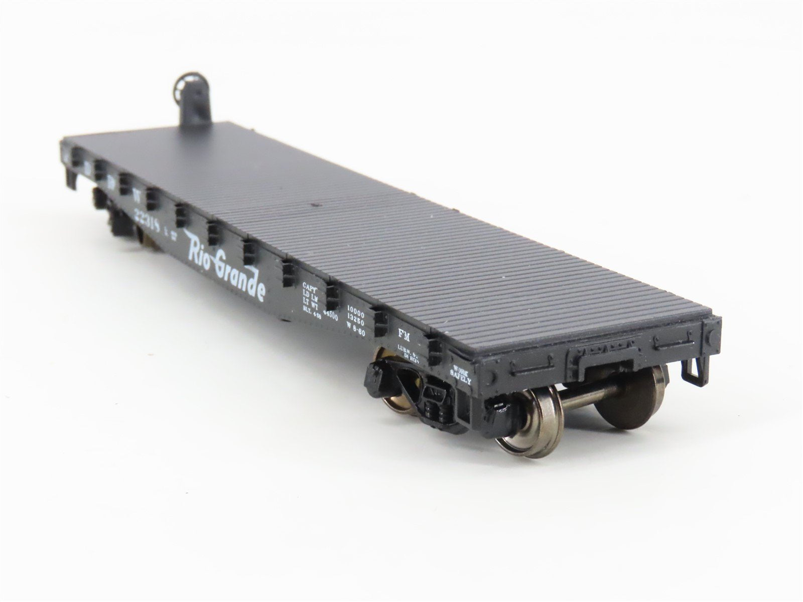 HO Scale Athearn 1347 D&RGW Rio Grande 40' Flat Car #22318 - Upgraded
