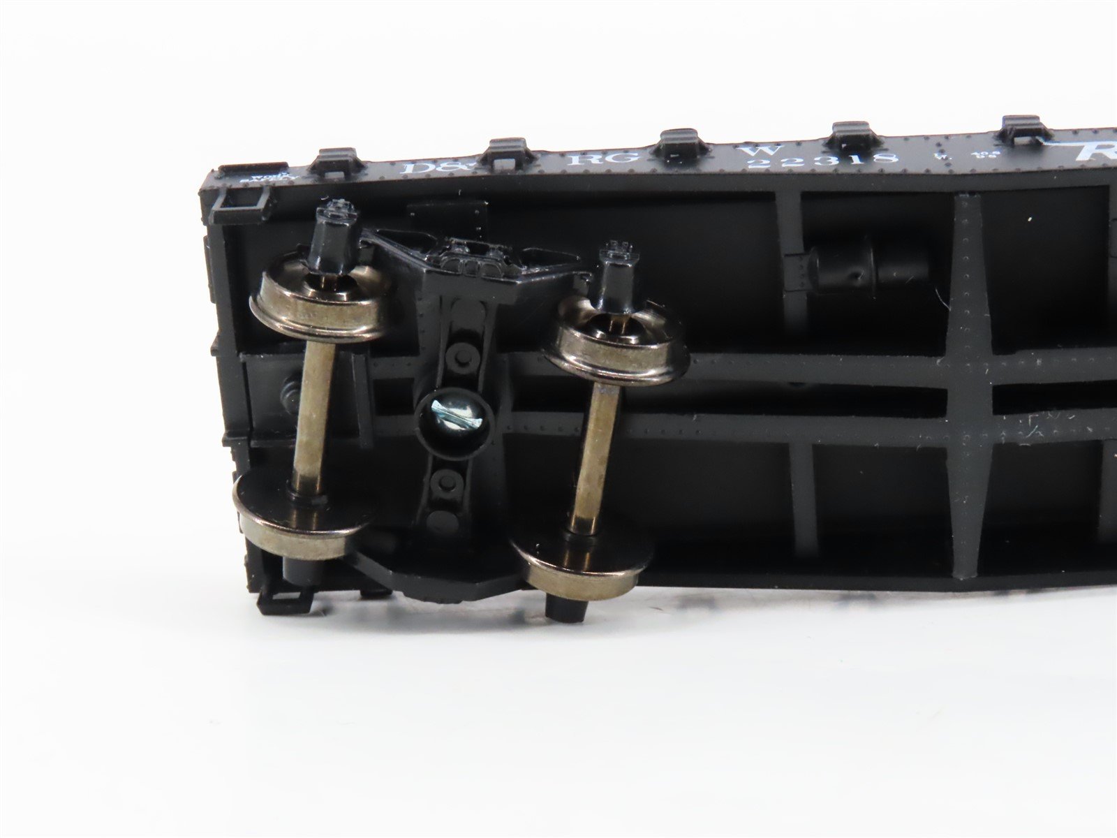 HO Scale Athearn 1347 D&RGW Rio Grande 40' Flat Car #22318 - Upgraded