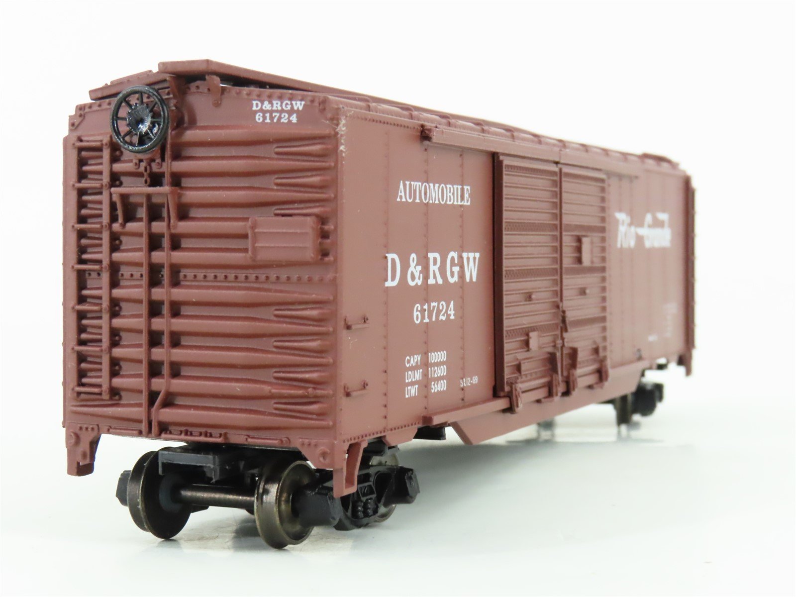 HO Scale Athearn 5039 D&RGW Rio Grande 50' Auto Box Car #61724 - Upgraded