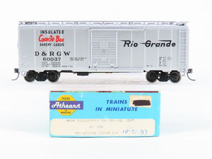HO Scale Athearn Bev-Bel 509 D&RGW Rio Grande 40' Box Car #60037 - Upgraded