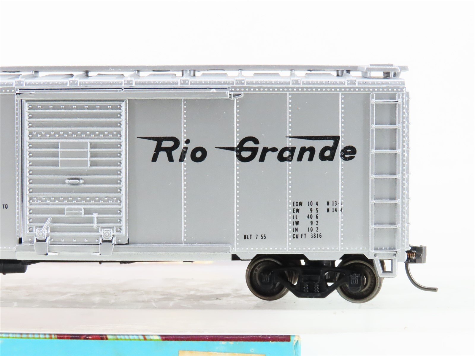 HO Scale Athearn Bev-Bel 509 D&RGW Rio Grande 40' Box Car #60037 - Upgraded