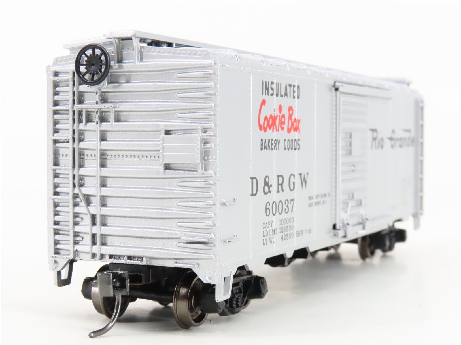 HO Scale Athearn Bev-Bel 509 D&RGW Rio Grande 40' Box Car #60037 - Upgraded