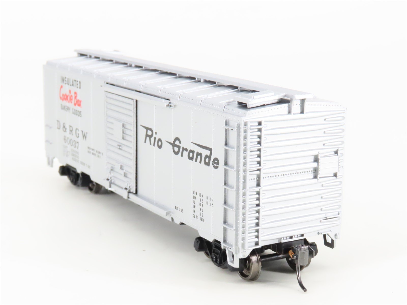HO Scale Athearn Bev-Bel 509 D&RGW Rio Grande 40' Box Car #60037 - Upgraded