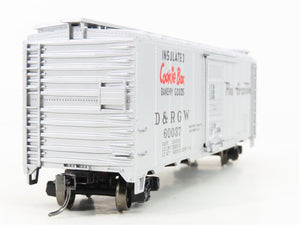 HO Scale Athearn Bev-Bel 509 D&RGW Rio Grande 40' Box Car #60037 - Upgraded