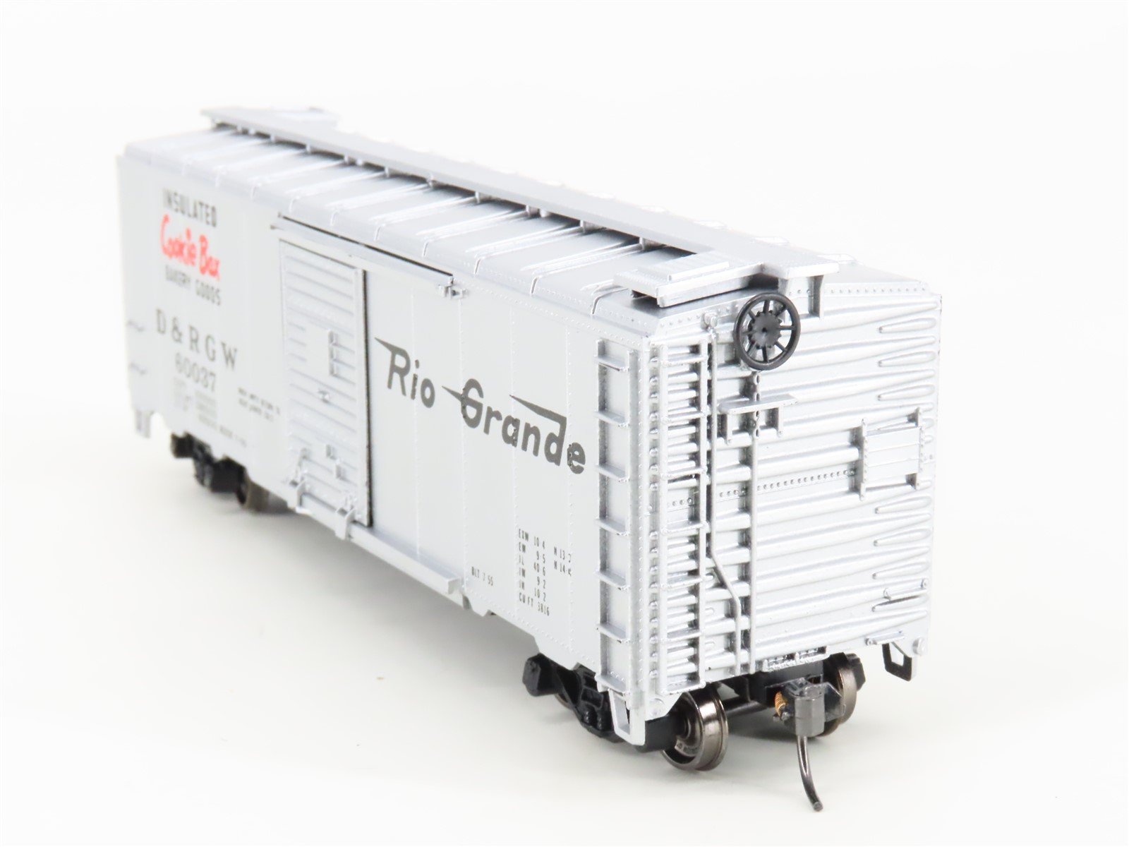 HO Scale Athearn Bev-Bel 509 D&RGW Rio Grande 40' Box Car #60037 - Upgraded