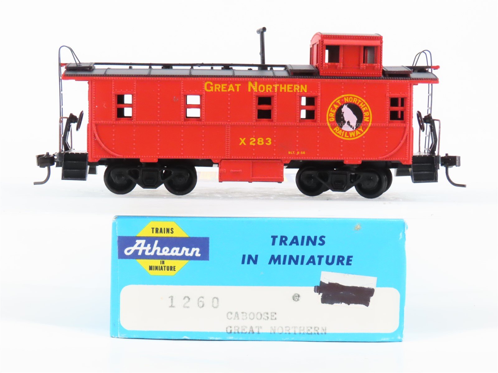 HO Scale Athearn 1260 GN Great Northern Offset Cupola Steel Caboose #X283