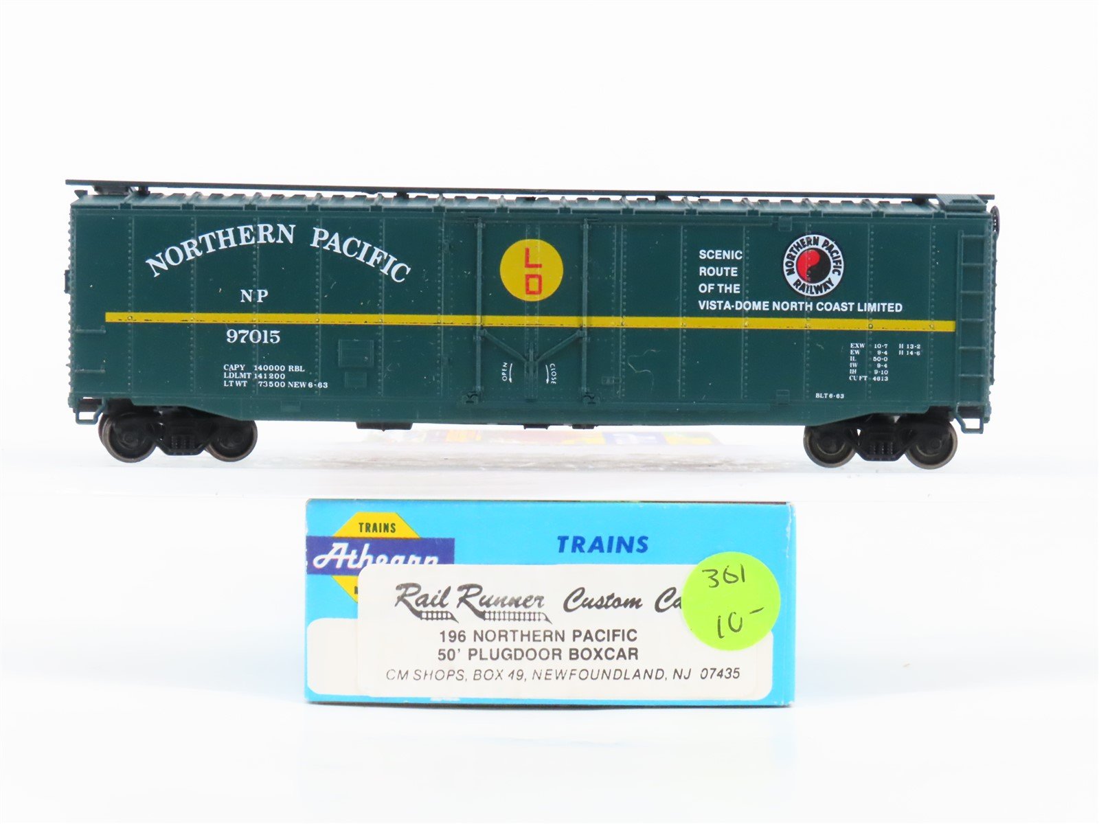 HO Athearn/Rail Runner 196 NP Northern Pacific 50' Box Car #97015 - Upgraded