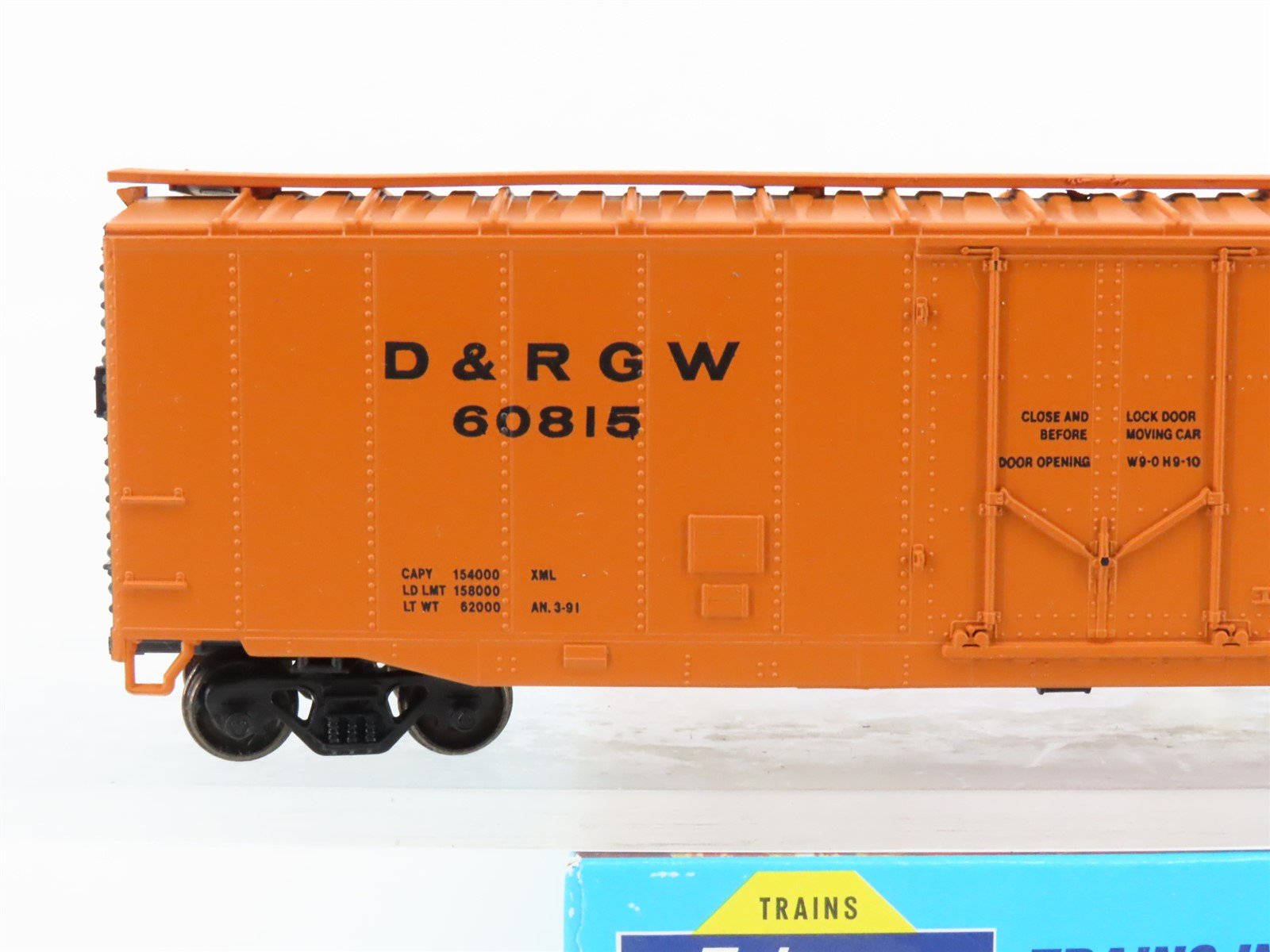 HO Scale Athearn 439-1 D&RGW Rio Grande 50' Plug Door Box Car #60815 - Upgraded