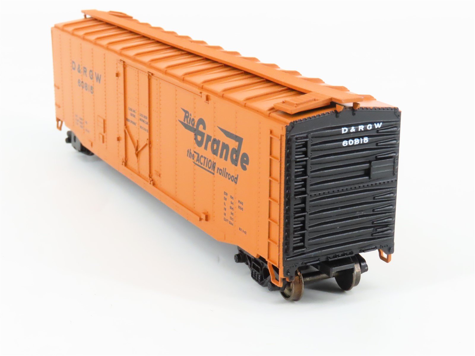 HO Scale Athearn 439-1 D&RGW Rio Grande 50' Plug Door Box Car #60815 - Upgraded