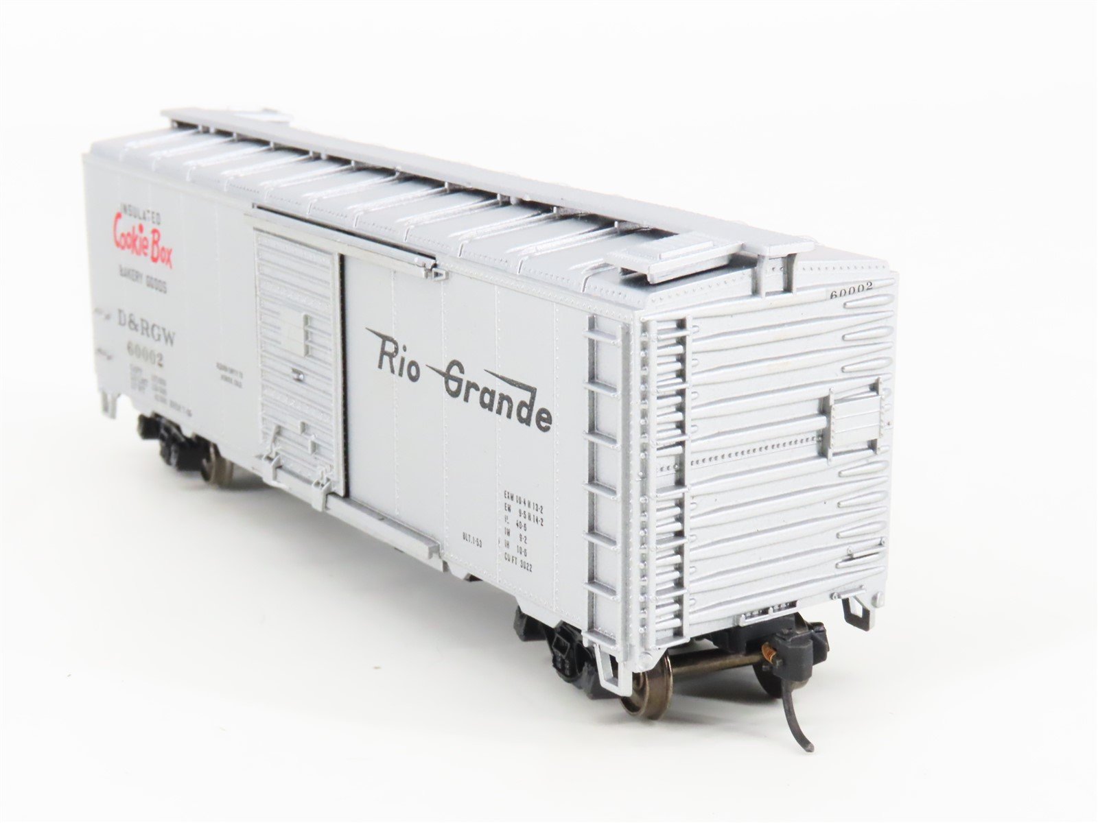 HO Athearn Bev-Bel 509-2 D&RGW Cookie Box 40' Box Car Custom Rd #60002 -Upgraded