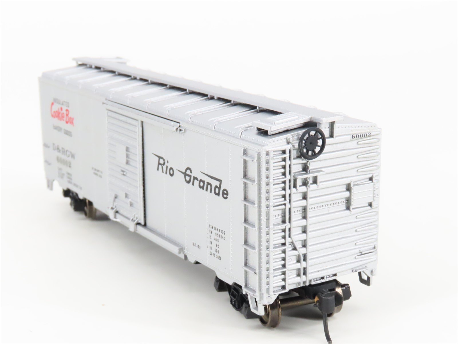 HO Athearn Bev-Bel 509-2 D&RGW Cookie Box 40' Box Car Custom Rd #60002 -Upgraded